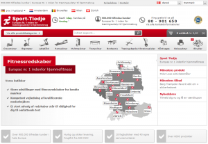 Die dänische Version der Website