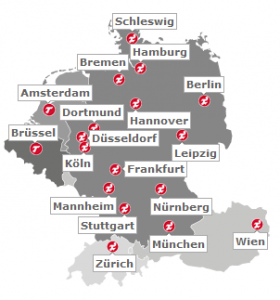Das Sport-Tiedje Filialnetz