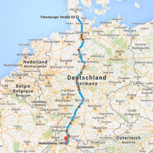 Von der Flensburger Str. 55, 24837 Schleswig in die Hohlstrasse 190, 8004 Zürich
