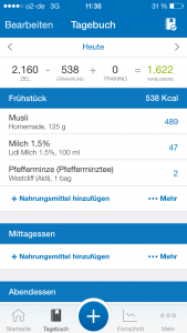 Apps zum Kalorienzählen MyFitnessPal