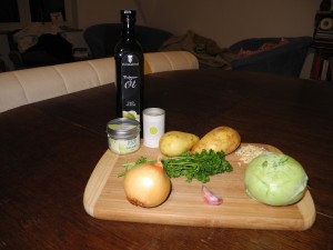 Suppe, noch im Rohzustand